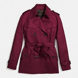 Coach Classic Raincoat Wine Burgundy sz Sm nwt
